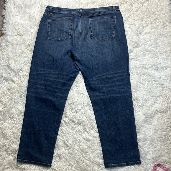 EILEEN FISHER Straight Leg Mid Rise Crop Ankle Jeans - Picture 2 of 8